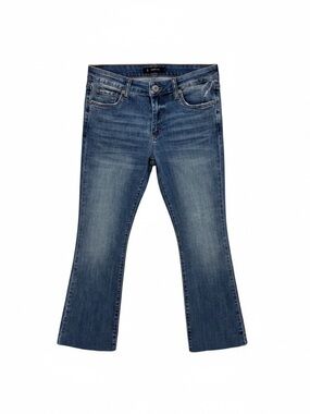 KUT from the Kloth Nikki Raw Hem Ankle Flare Jeans sz 8